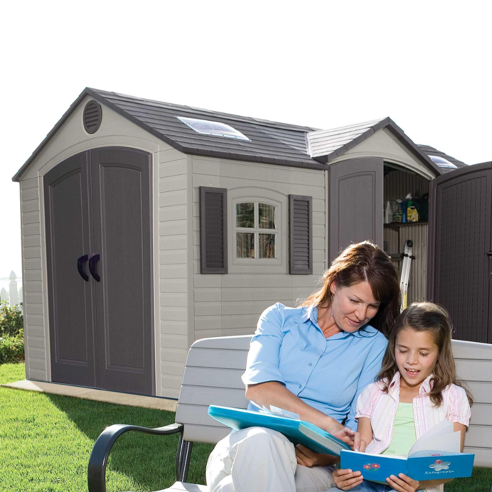 Lifetime 15 Ft. x 8 Ft. Outdoor Storage Shed – 60079