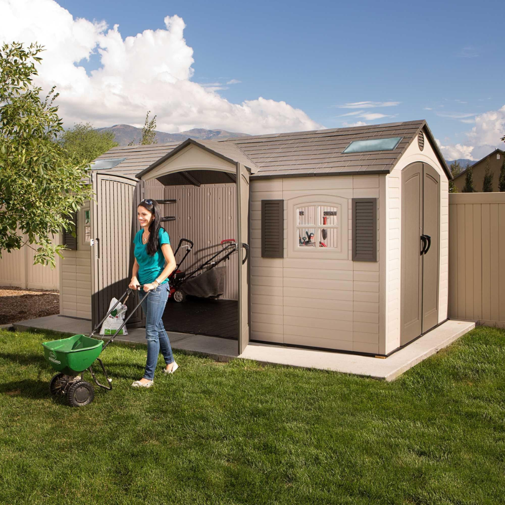 Lifetime 15 Ft. x 8 Ft. Outdoor Storage Shed – 60079