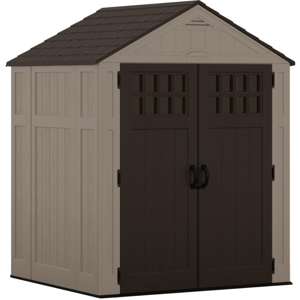 Suncast Everett® 6 ft. x 5 ft. Storage Shed – Dark Taupe BMS6511